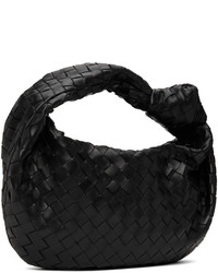 schwarze Leder Umhängetasche von Bottega Veneta