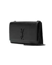 schwarze Leder Umhängetasche von Saint Laurent