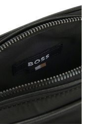 schwarze Leder Umhängetasche von BOSS