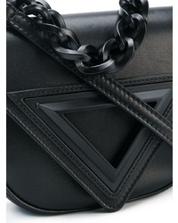 schwarze Leder Umhängetasche von Giaquinto