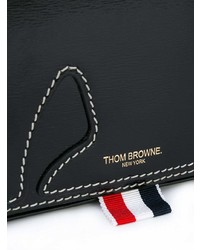 schwarze Leder Umhängetasche von Thom Browne