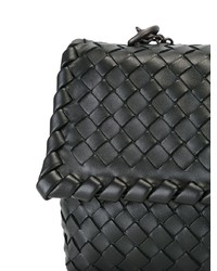 schwarze Leder Umhängetasche von Bottega Veneta