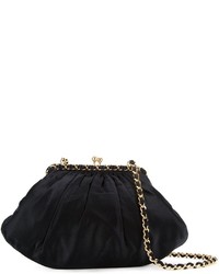 schwarze Leder Umhängetasche von Chanel