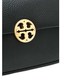 schwarze Leder Umhängetasche von Tory Burch