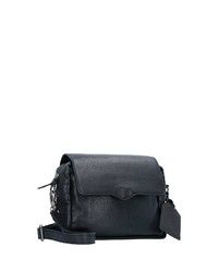 schwarze Leder Umhängetasche von Cowboysbag