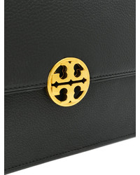 schwarze Leder Umhängetasche von Tory Burch