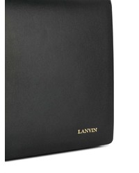 schwarze Leder Umhängetasche von Lanvin