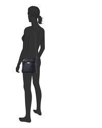 schwarze Leder Umhängetasche von Gabor