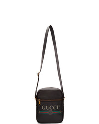 schwarze Leder Umhängetasche von Gucci