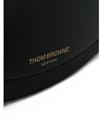 schwarze Leder Umhängetasche von Thom Browne
