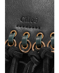 schwarze Leder Umhängetasche von Chloé