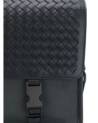 schwarze Leder Umhängetasche von Bottega Veneta