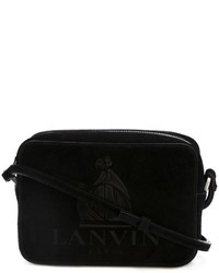schwarze Leder Umhängetasche von Lanvin