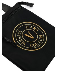 schwarze Leder Umhängetasche von VERSACE JEANS COUTURE