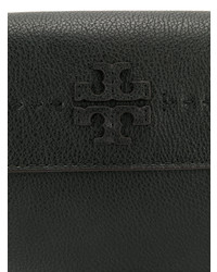 schwarze Leder Umhängetasche von Tory Burch