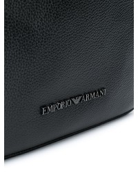 schwarze Leder Umhängetasche von Emporio Armani