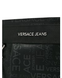 schwarze Leder Umhängetasche von Versace Jeans