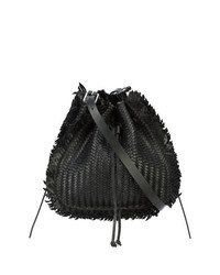 schwarze Leder Umhängetasche von Michael Kors Collection
