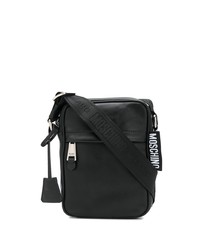 schwarze Leder Umhängetasche von Moschino