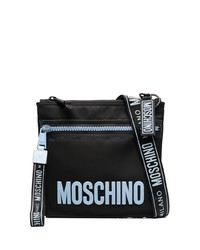 schwarze Leder Umhängetasche von Moschino