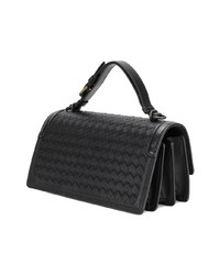 schwarze Leder Umhängetasche von Bottega Veneta