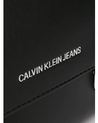 schwarze Leder Umhängetasche von Calvin Klein Jeans