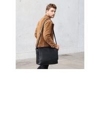 schwarze Leder Umhängetasche von SID & VAIN