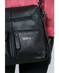 schwarze Leder Umhängetasche von SOCCX