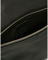 schwarze Leder Umhängetasche von Asos