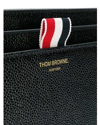 schwarze Leder Umhängetasche von Thom Browne