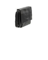 schwarze Leder Umhängetasche von Strellson