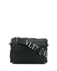 schwarze Leder Umhängetasche von Valentino