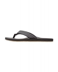 schwarze Leder Zehensandalen von Quiksilver