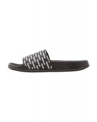 schwarze Leder Zehensandalen von Reebok