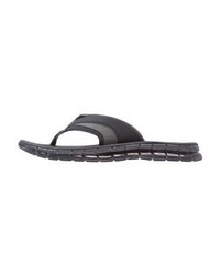 schwarze Leder Zehensandalen von Reef