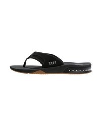 schwarze Leder Zehensandalen von Reef