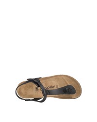 schwarze Leder Zehentrenner von Papillio by BIRKENSTOCK