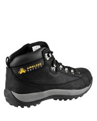 schwarze Lederarbeitsstiefel von Amblers Safety