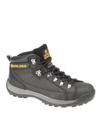 schwarze Lederarbeitsstiefel von Amblers Safety