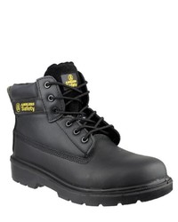 schwarze Lederarbeitsstiefel von Amblers Safety