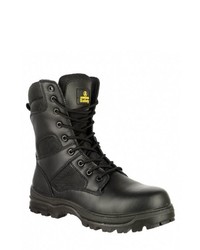 schwarze Lederarbeitsstiefel von Amblers Safety