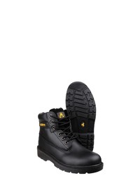 schwarze Lederarbeitsstiefel von Amblers Safety