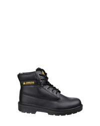 schwarze Lederarbeitsstiefel von Amblers Safety