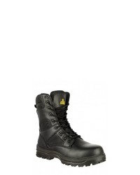 schwarze Lederarbeitsstiefel von Amblers Safety