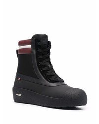 schwarze Lederarbeitsstiefel von Bally