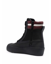 schwarze Lederarbeitsstiefel von Bally