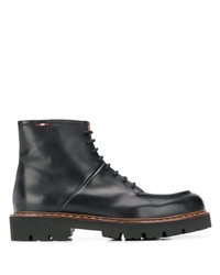 schwarze Lederarbeitsstiefel von Bally