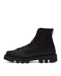 schwarze Lederarbeitsstiefel von Givenchy