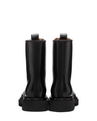 schwarze Lederarbeitsstiefel von Givenchy