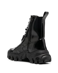 schwarze Lederarbeitsstiefel von Rombaut